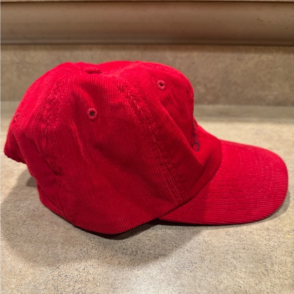 Vintage Rare Calvin Klein Jeans Made In USA Red Corduroy Promo Hat Cap Snapback - Picture 5 of 10